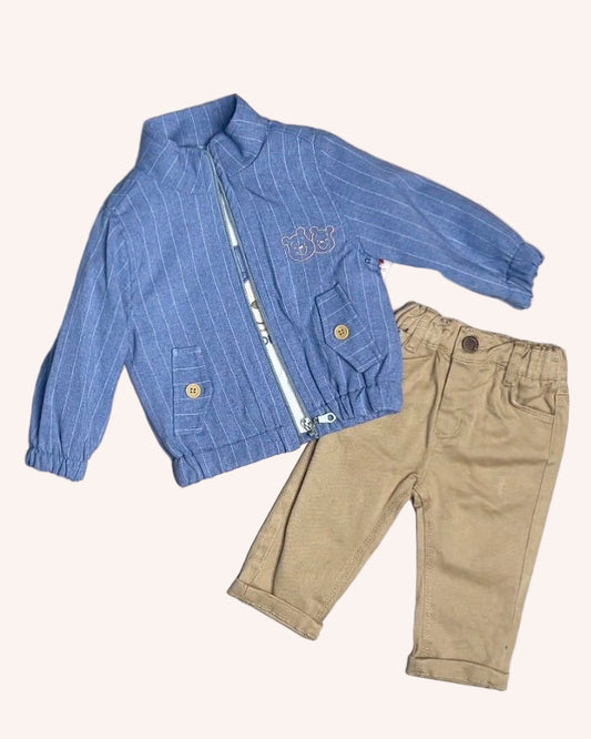 Stripped Jacket Bear Set
