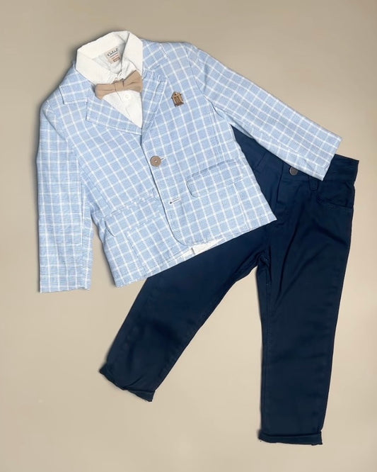 Blue Tweed Suit