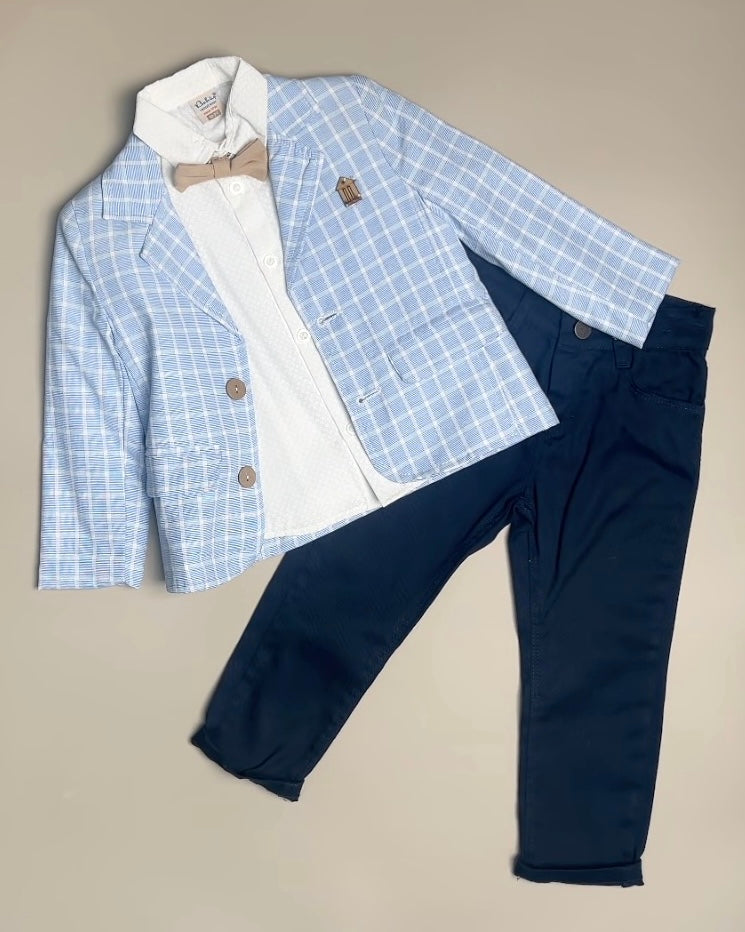 Blue Tweed Suit