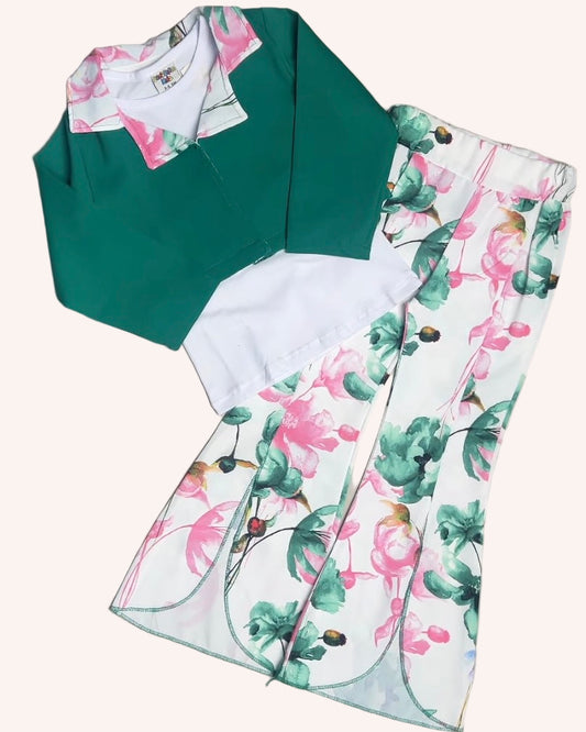 Green Floral Set
