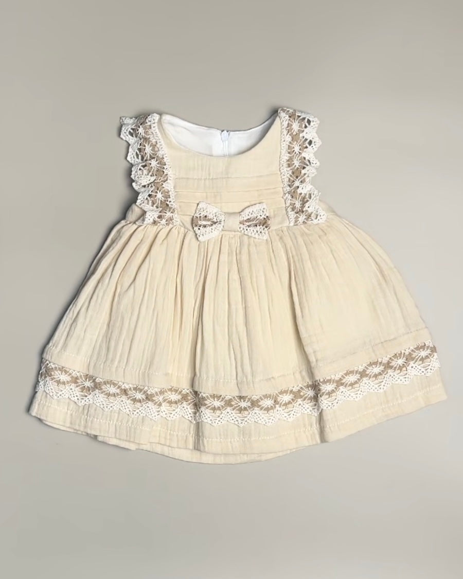 Beige Linen Dress