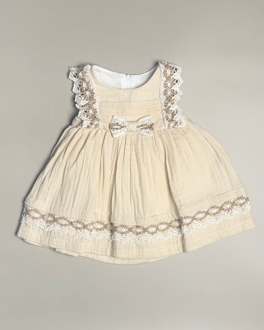 Beige Linen Dress