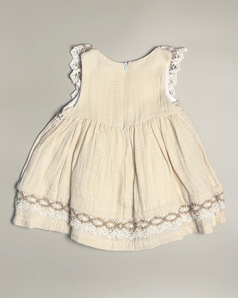 Beige Linen Dress