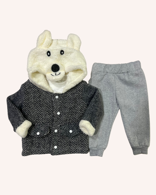 Fleece 3-Pcs Bear Set