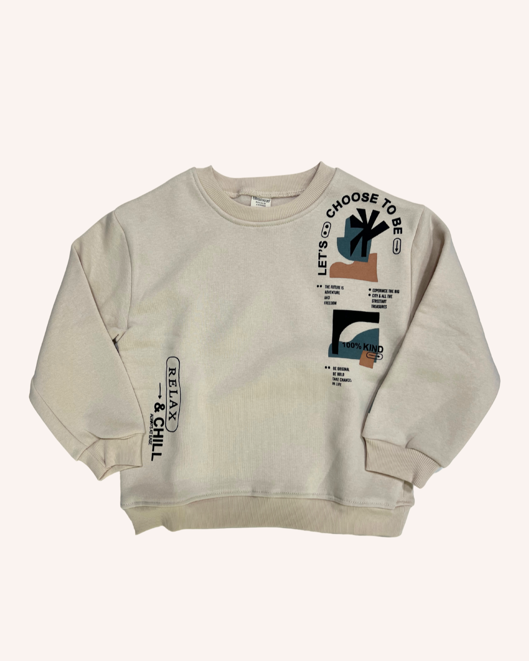 Beige Fleece Sweatshirt